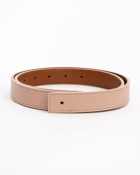 REVERSIBLE BELT STRAP // Light brown & beige