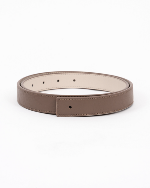 REVERSIBLE BELT STRAP // Grey & off-white