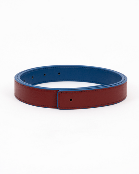 REVERSIBLE BELT STRAP // Red & blue