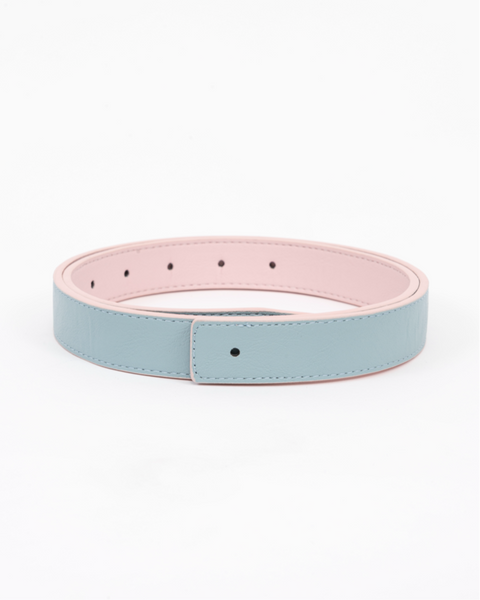 REVERSIBLE BELT STRAP // Pink & light blue