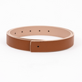 REVERSIBLE BELT STRAP // Light brown & beige