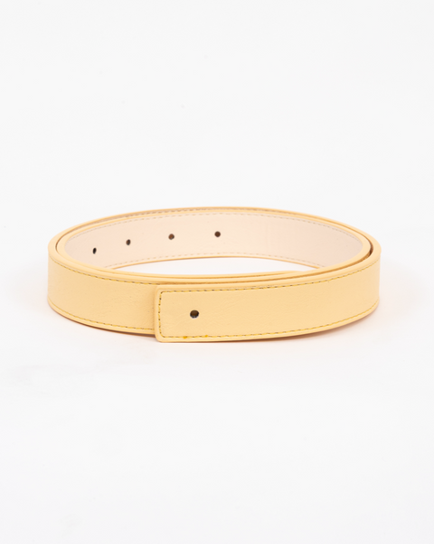 REVERSIBLE BELT STRAP // Butter Yellow & Cream