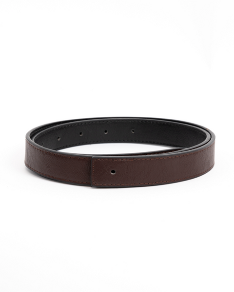 REVERSIBLE BELT STRAP // Brown & black