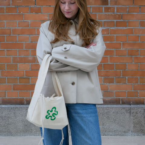 MINI SHOPPER // Green Swirl