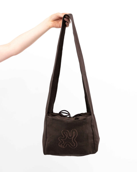 BROWN // MINI SHOPPER CROSSBODY