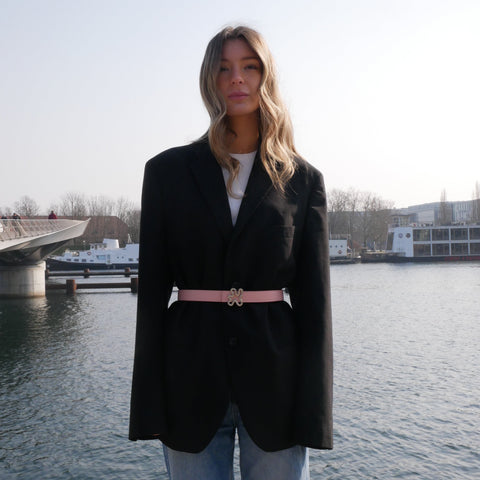 REVERSIBLE BELT STRAP // Pink & light blue