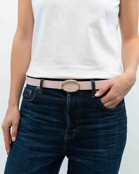 REVERSIBLE BELT STRAP // Pink & light blue