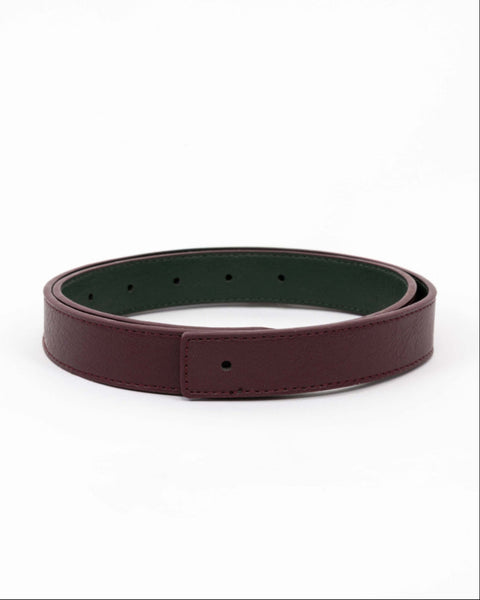 REVERSIBLE BELT STRAP // Burgundy & green