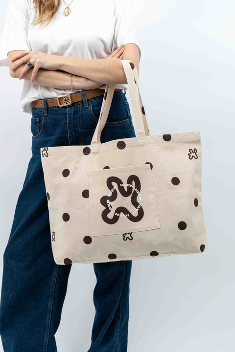 SIGNATURE SHOPPER // BROWN DOTS