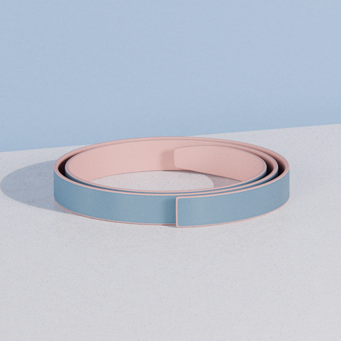 REVERSIBLE BELT STRAP // Pink & light blue