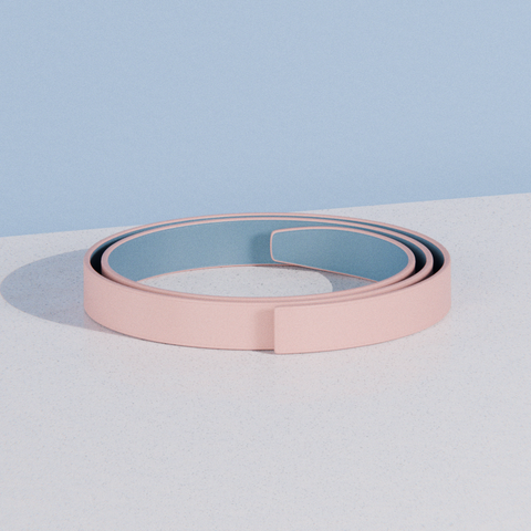 REVERSIBLE BELT STRAP // Pink & light blue