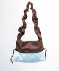 Brown_Shield_Midi med vendbar funktion. Brown og Ice blue. 