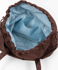 Brown Signature shopper set indefra. Brown og Ice Blue, med indvendig lomme.