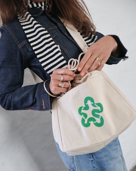 MINI SHOPPER CROSSBODY // Green Swirl