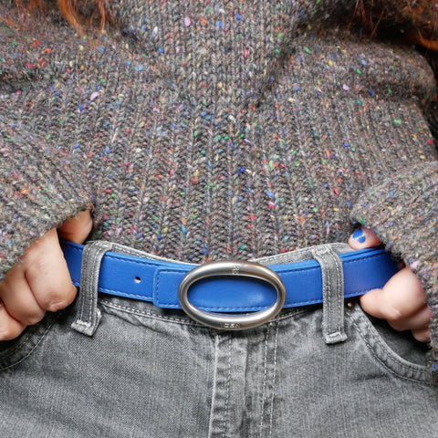 REVERSIBLE BELT STRAP // Red & blue