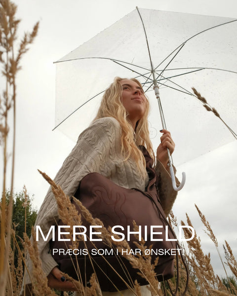 Ny shield kollektion lancering, af Shield midi størrelse og shopperen i brun. 