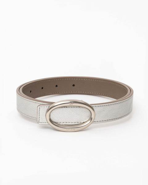 REVERSIBLE BELT STRAP // SILVER  & GREY