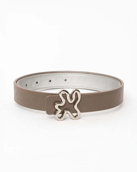 REVERSIBLE BELT STRAP // SILVER  & GREY