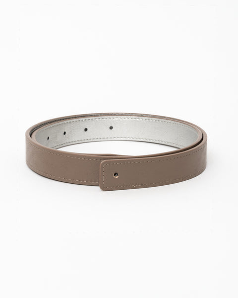 REVERSIBLE BELT STRAP // SILVER  & GREY