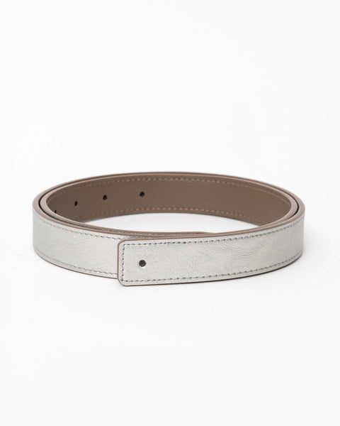 REVERSIBLE BELT STRAP // SILVER  & GREY