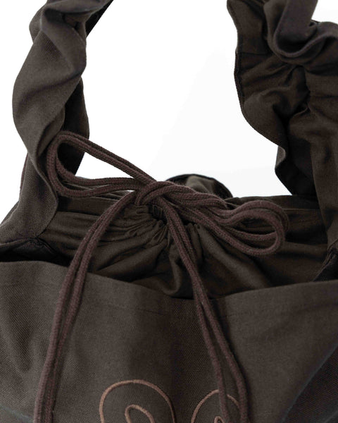 BROWN // RUFFLE MIDI SHOPPER