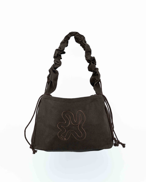 BROWN // RUFFLE MIDI SHOPPER