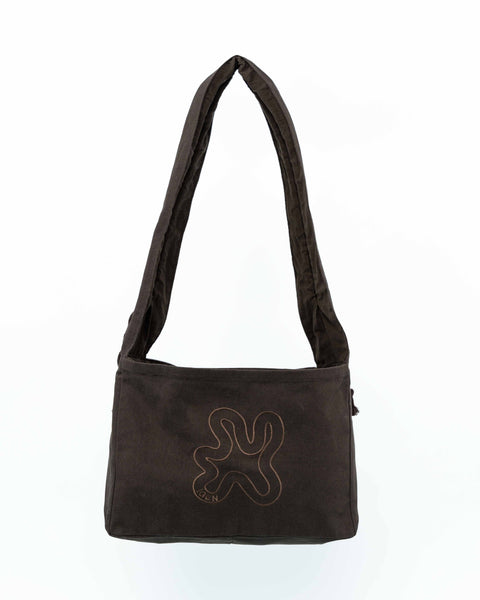 BROWN // RUFFLE MIDI SHOPPER