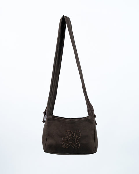 BROWN // RUFFLE MINI SHOPPER